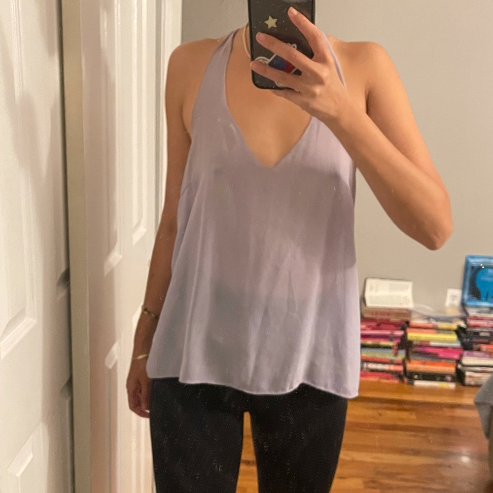 LF Purple Bow Back Tank Top Size S Millau